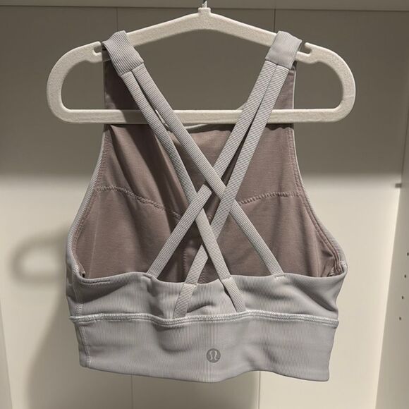 Lululemon Energy High-Neck Longline Ribbed Bra Size 4 - Picture 1 of 5